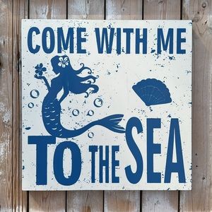 Mermaid Wall Art “Come With Me To the Sea”